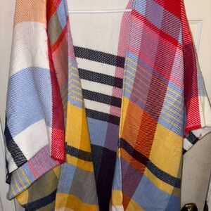 Aerie Multicolor Plaid Women's Poncho
